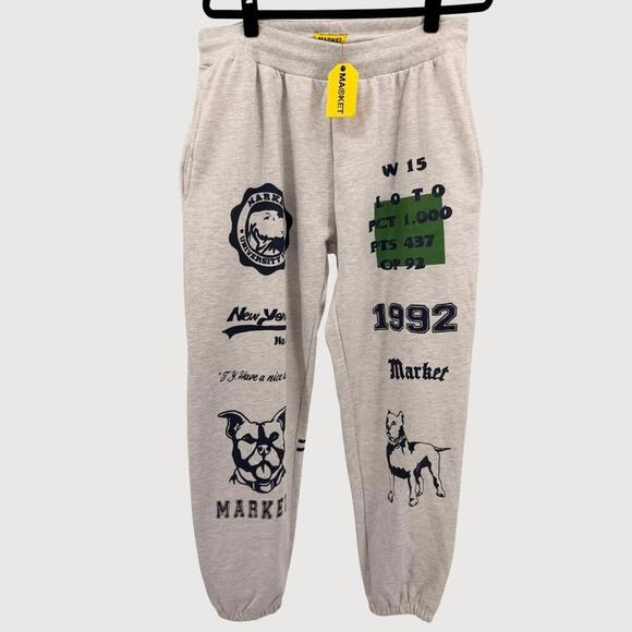 Chinatown Market Collegiate NYU 1992 Sweatpants NWT Graphic Joggers - Picture 2 of 7